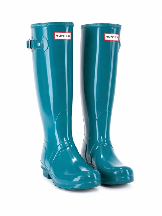 Hunter Shoes - Hunter Original Tall Gloss Laguna Green Rain Boots